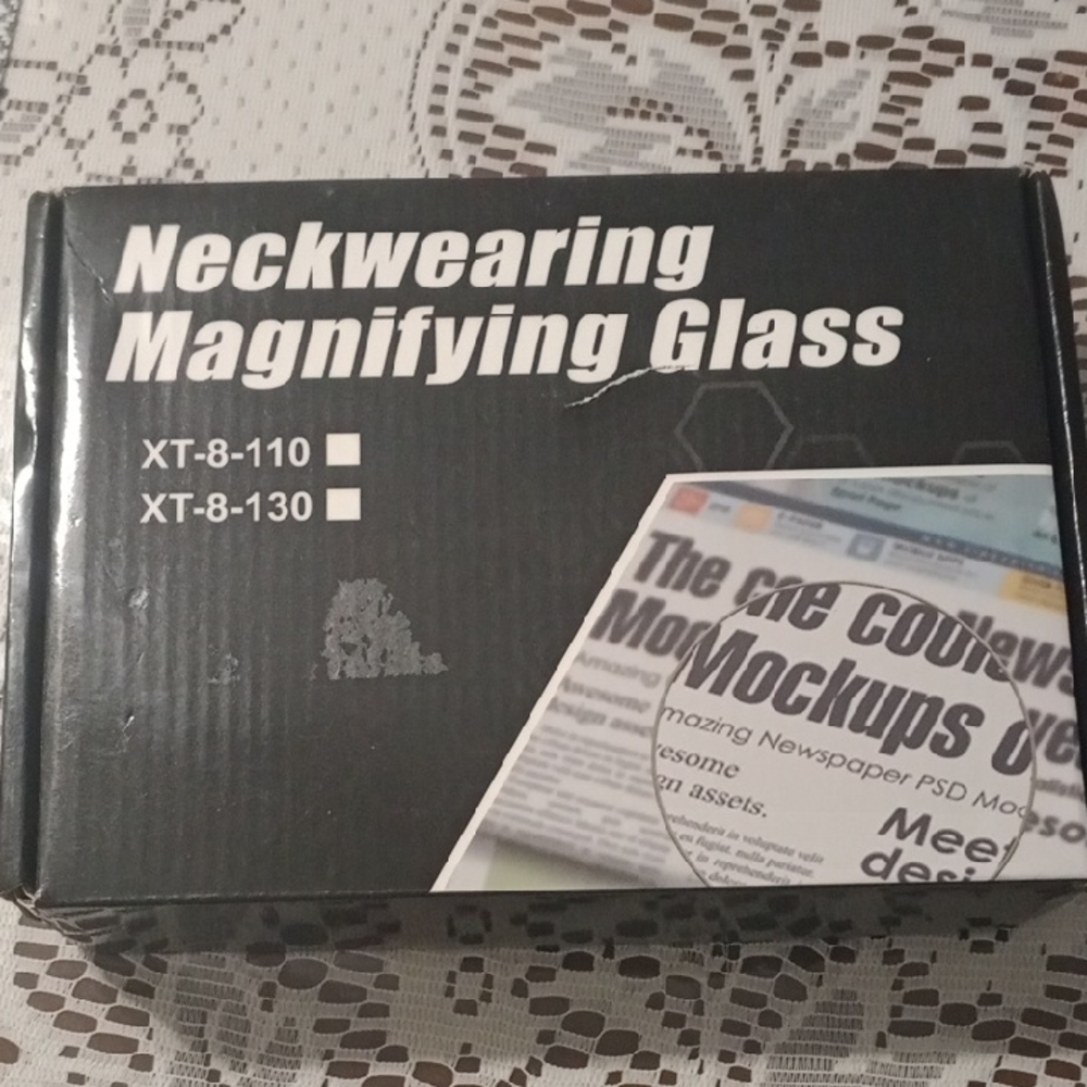 New Never Use 🤗Neckwearing Magnifying Glass - Black